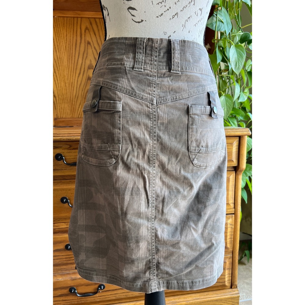 Kuhl Womens Cargo Skirt Taupe Grey Cinch Hem Utility Hiking Size 8 - Picture 3 of 9